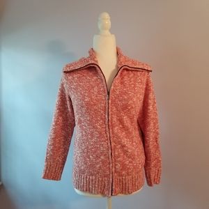 LL BEAN | Cotton Rag Sweater | Marled Pink | Size